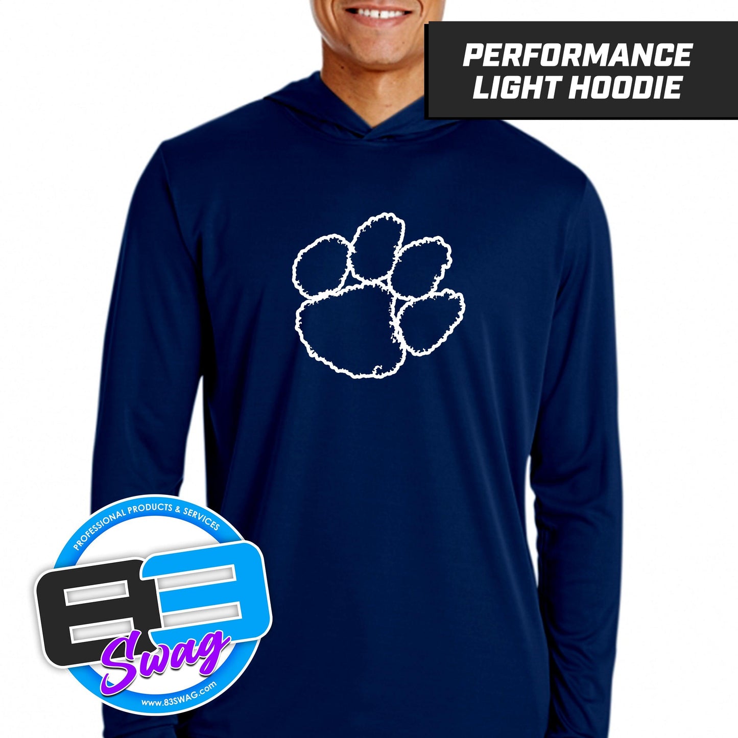 Panthers Baseball - Navy - Lightweight Performance Hoodie - 83Swag