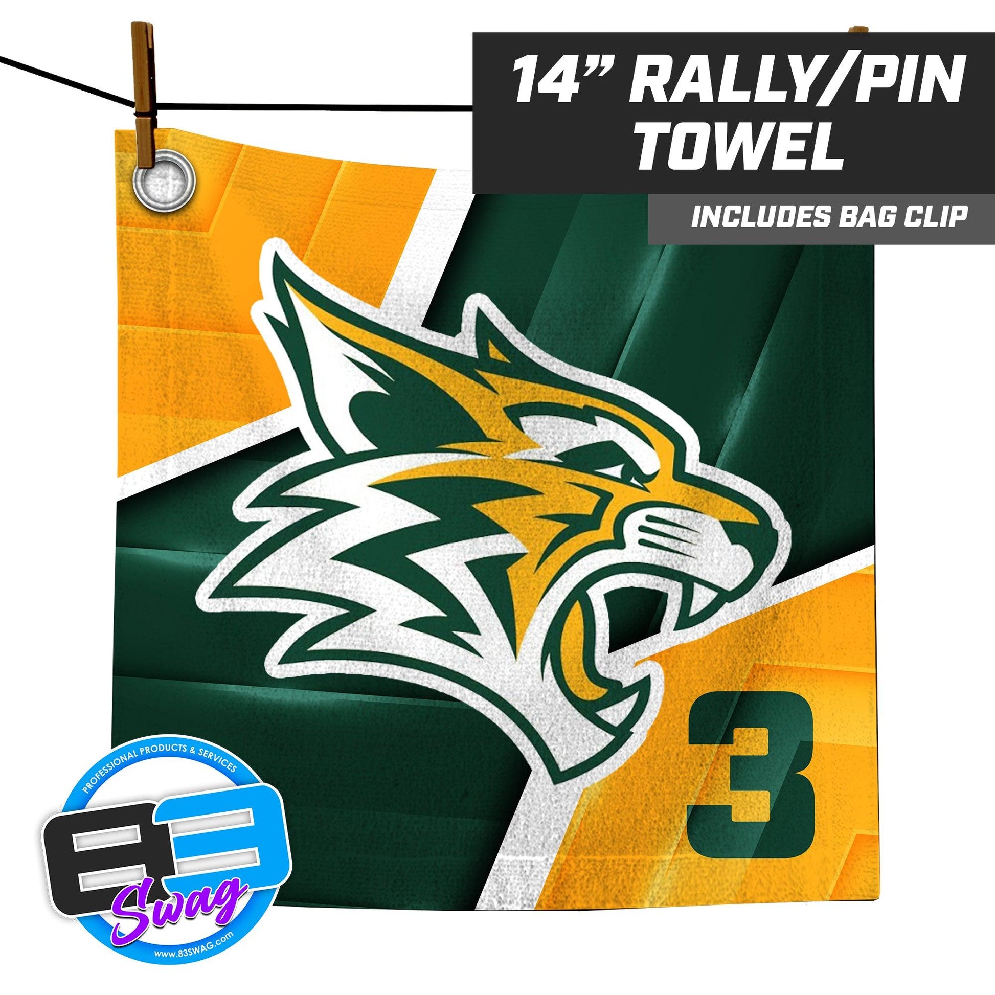 Paradise Junior Bobcats - 14"x14" Rally Towel - 83Swag