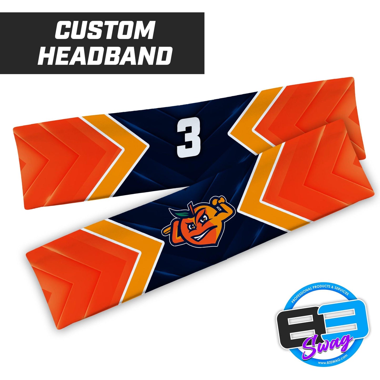 Peach Clobbers Baseball - Headband - 83Swag