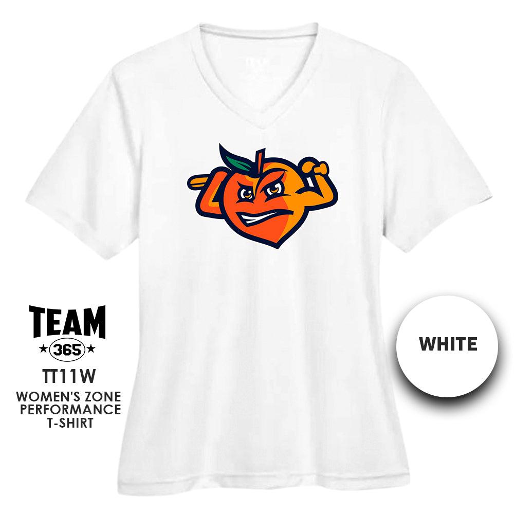 Peach Clobbers Baseball - LOGO 1 - Cool & Dry Performance Women's Shirt - MULTIPLE COLORS AVAILABLE - 83Swag