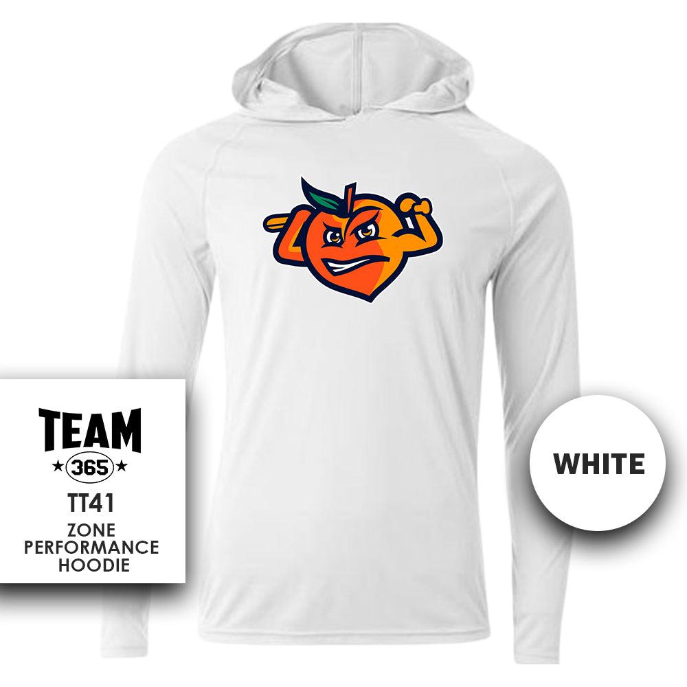 Peach Clobbers Baseball - LOGO 1 - Lightweight Performance Hoodie - MULTIPLE COLORS - 83Swag