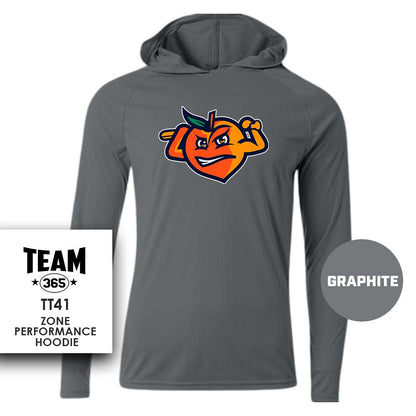 Peach Clobbers Baseball - LOGO 1 - Lightweight Performance Hoodie - MULTIPLE COLORS - 83Swag