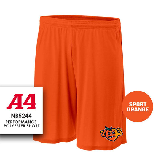 Peach Clobbers Baseball - LOGO 1 - Performance Shorts - MULTIPLE COLORS - 83Swag