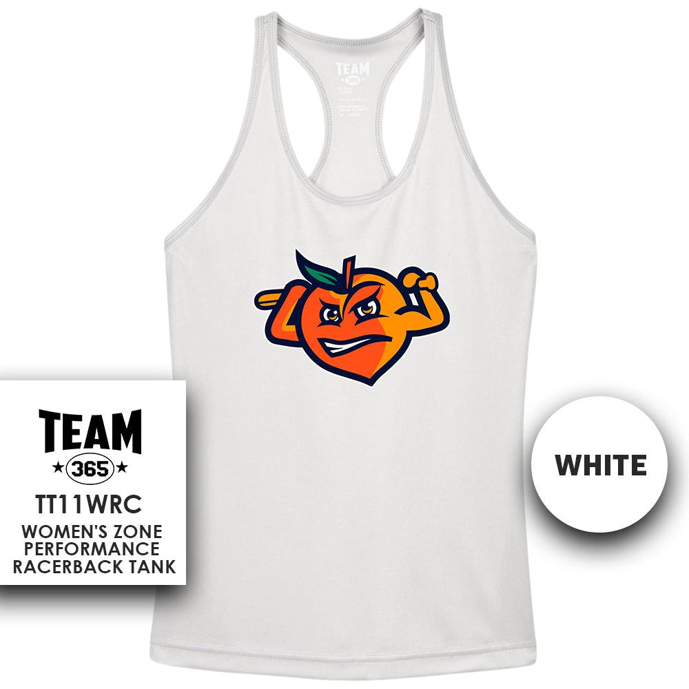 Peach Clobbers Baseball - Logo 1 - Performance Women’s Racerback T - 83Swag