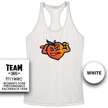 Peach Clobbers Baseball - Logo 1 - Performance Women’s Racerback T - 83Swag