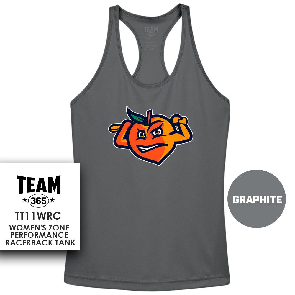 Peach Clobbers Baseball - Logo 1 - Performance Women’s Racerback T - 83Swag