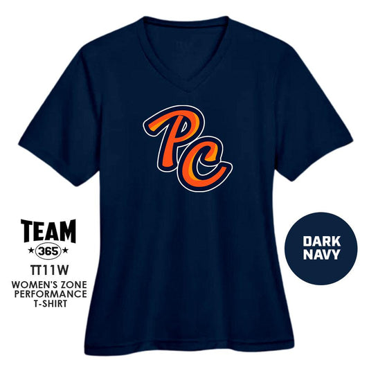 Peach Clobbers Baseball - LOGO 2 - Cool & Dry Performance Women's Shirt - MULTIPLE COLORS AVAILABLE - 83Swag