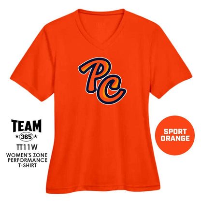 Peach Clobbers Baseball - LOGO 2 - Cool & Dry Performance Women's Shirt - MULTIPLE COLORS AVAILABLE - 83Swag