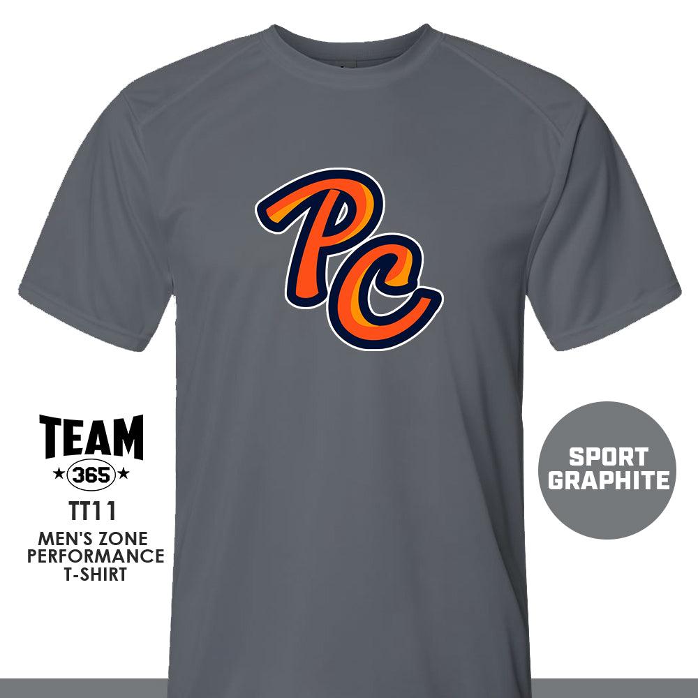 Peach Clobbers Baseball - LOGO 2 - Crew - Performance T-Shirt - MULTIPLE COLORS AVAILABLE - 83Swag