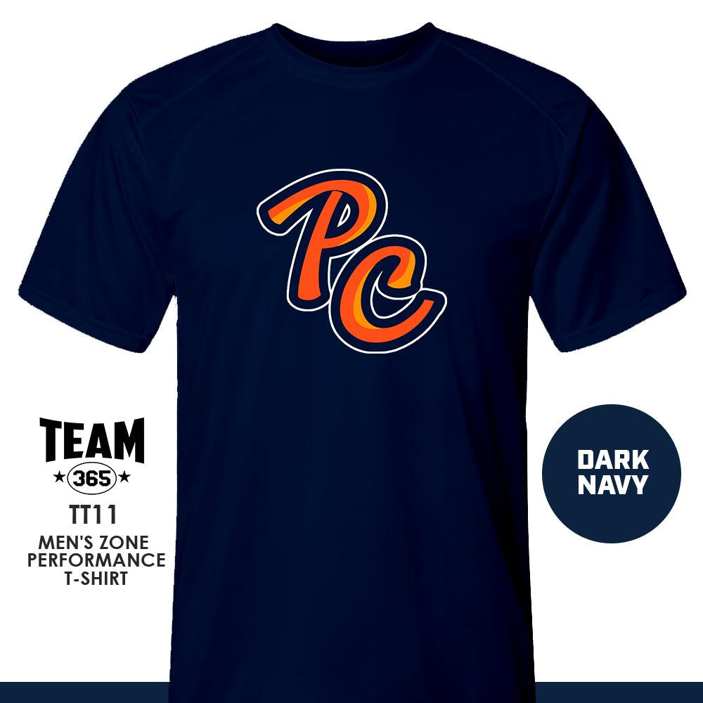 Peach Clobbers Baseball - LOGO 2 - Crew - Performance T-Shirt - MULTIPLE COLORS AVAILABLE - 83Swag