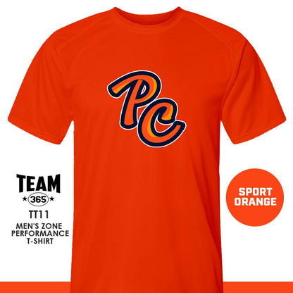 Peach Clobbers Baseball - LOGO 2 - Crew - Performance T-Shirt - MULTIPLE COLORS AVAILABLE - 83Swag