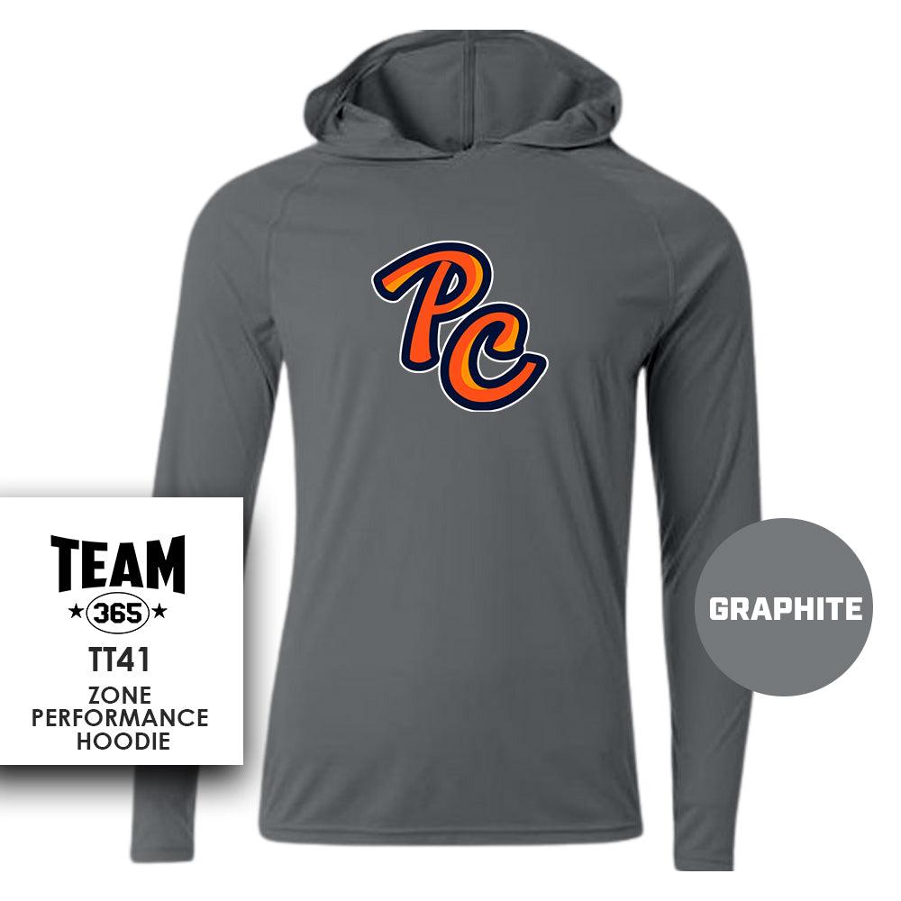 Peach Clobbers Baseball - LOGO 2 - Lightweight Performance Hoodie - MULTIPLE COLORS - 83Swag