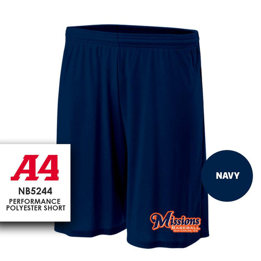 Performance Shorts - Missions Baseball - 83Swag