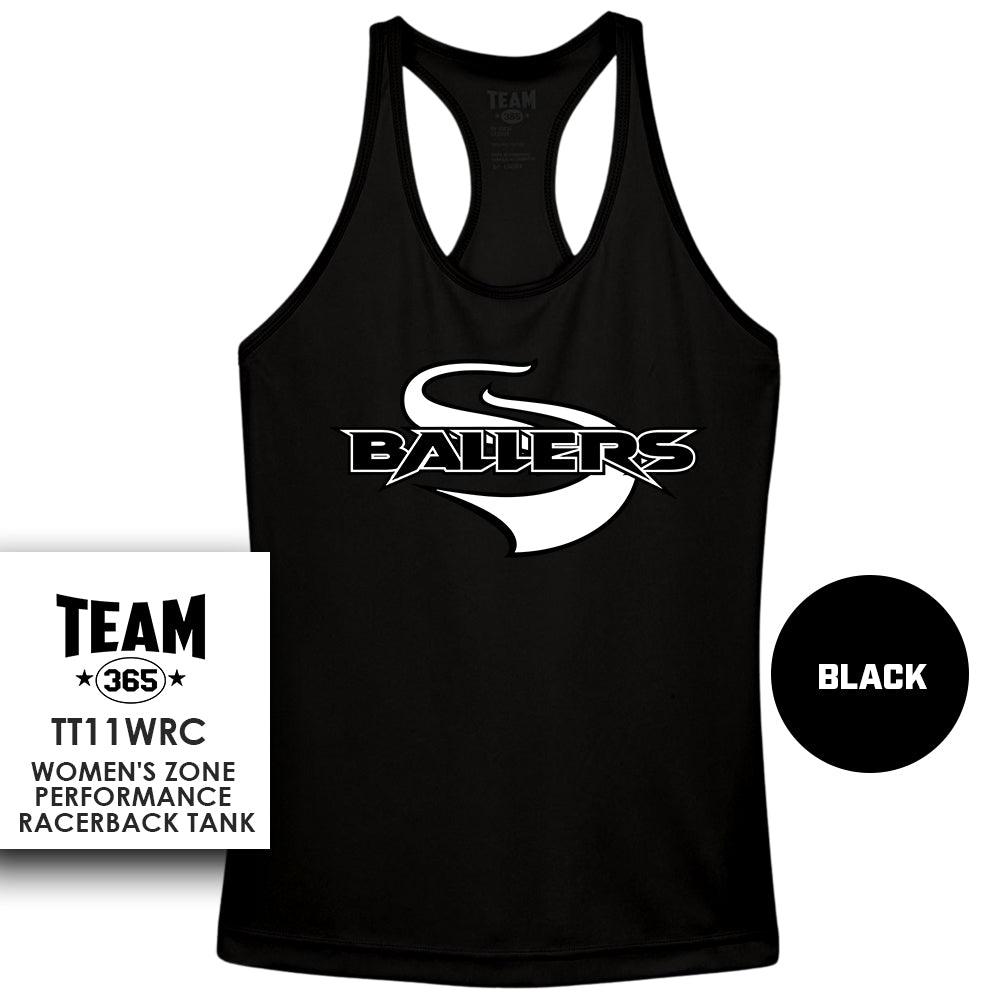 Performance Women’s Racerback T - MULTIPLE COLORS AVAILABLE - Ballers - 83Swag