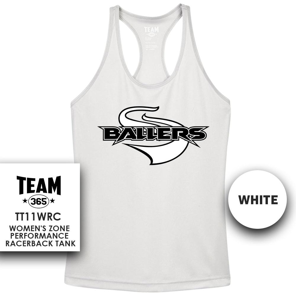 Performance Women’s Racerback T - MULTIPLE COLORS AVAILABLE - Ballers - 83Swag