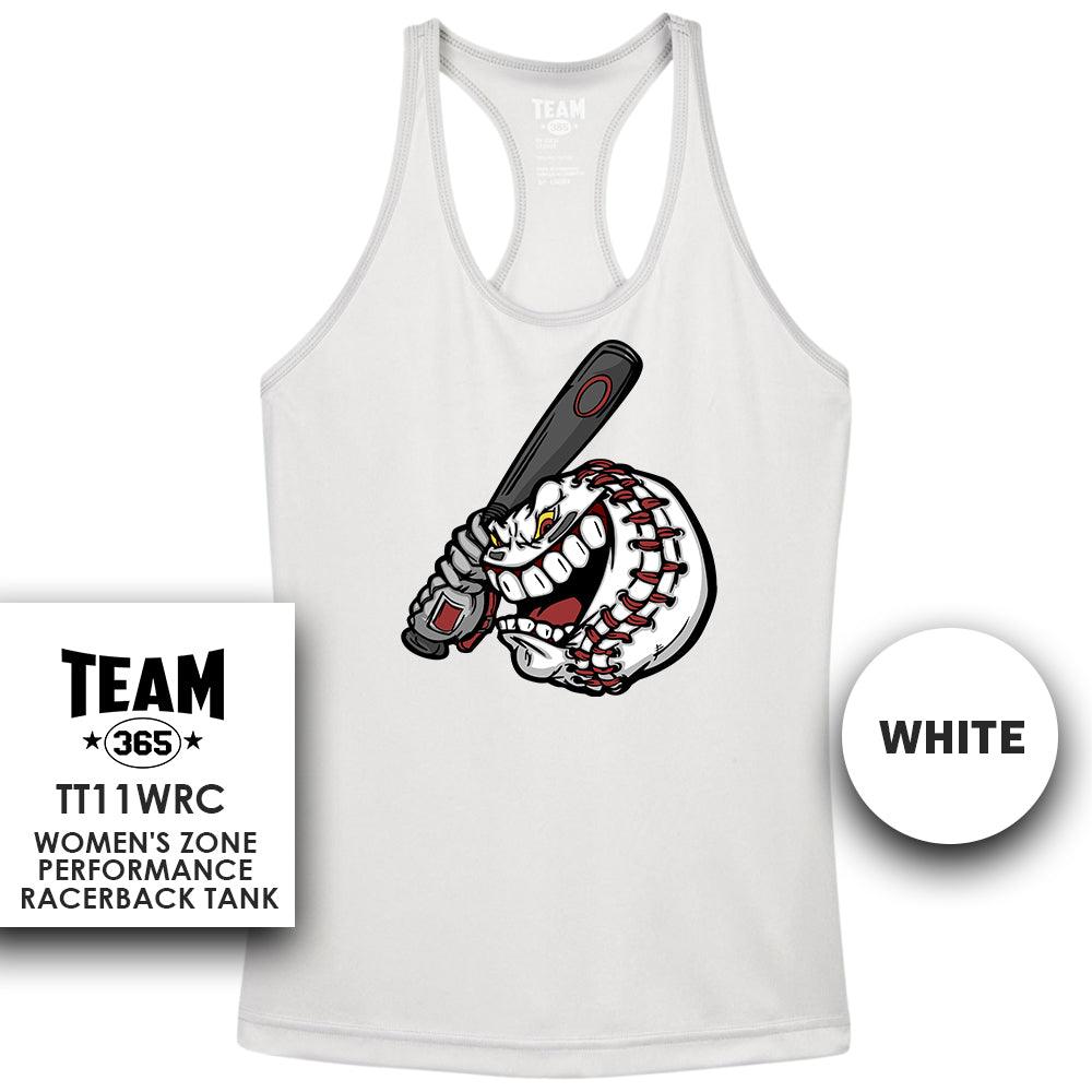 Performance Women’s Racerback T - MULTIPLE COLORS AVAILABLE - Bat Attack Baseball 2 - 83Swag