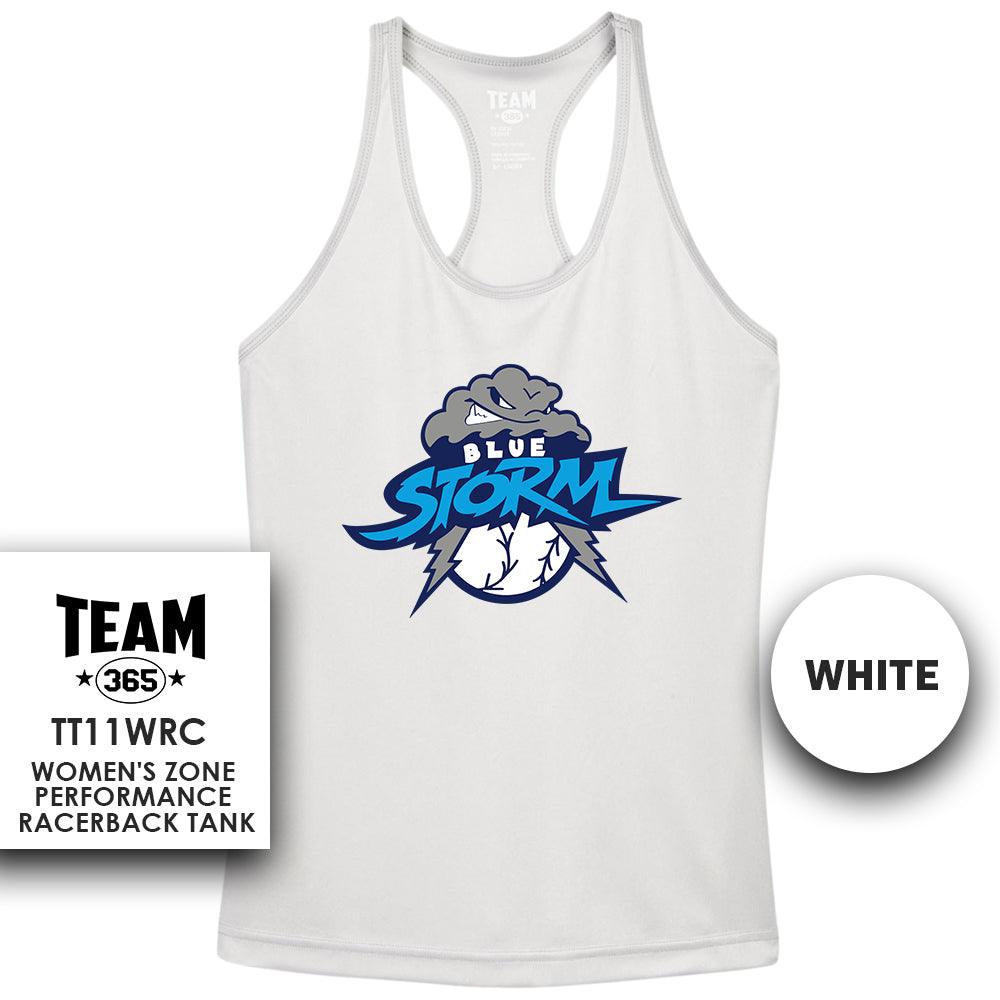 Performance Women’s Racerback T - MULTIPLE COLORS AVAILABLE - Blue Storm Baseball - 83Swag