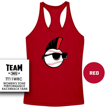 Performance Women’s Racerback T - MULTIPLE COLORS AVAILABLE - Screwballs Baseball - 83Swag