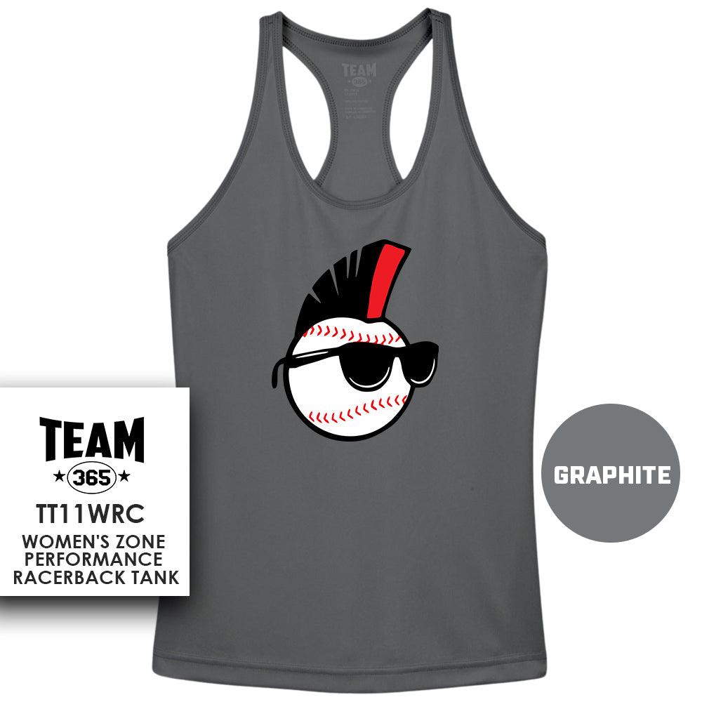 Performance Women’s Racerback T - MULTIPLE COLORS AVAILABLE - Screwballs Baseball - 83Swag