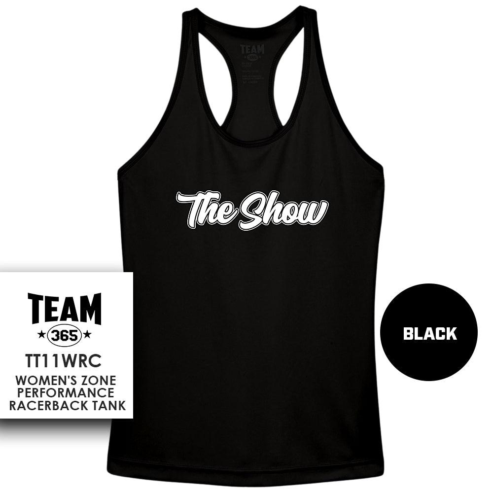 Performance Women’s Racerback T - MULTIPLE COLORS AVAILABLE - The Show Baseball - 83Swag