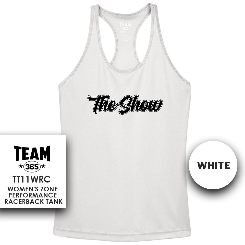 Performance Women’s Racerback T - MULTIPLE COLORS AVAILABLE - The Show Baseball - 83Swag