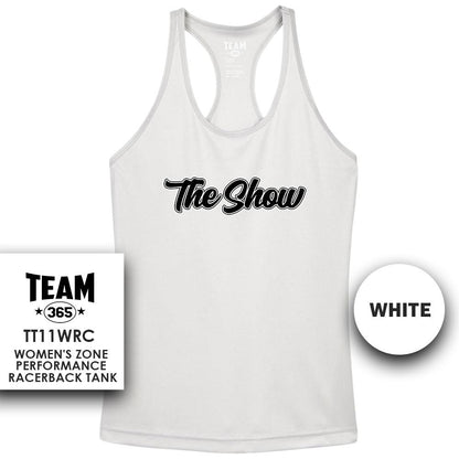 Performance Women’s Racerback T - MULTIPLE COLORS AVAILABLE - The Show Baseball - 83Swag