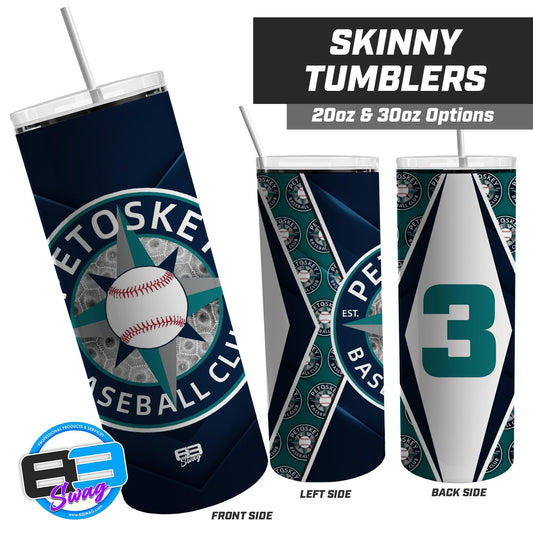 Petoskey Baseball Club - 20oz & 30oz Skinny Tumbler - 83Swag