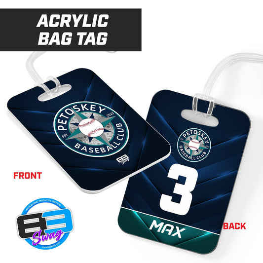 Petoskey Baseball Club - Hard Acrylic Bag Tag - 83Swag