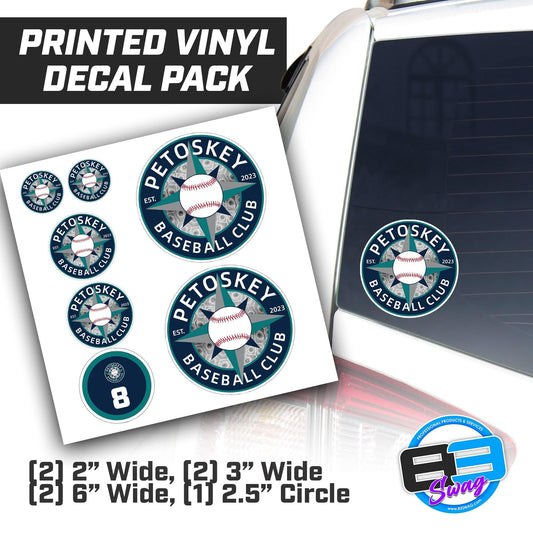 Petoskey Baseball Club - Logo Vinyl Decal Pack - 83Swag