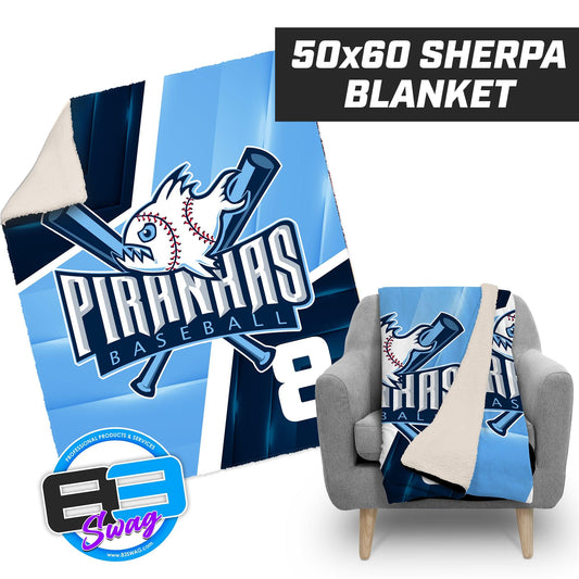 Piranhas Baseball - 50”x60” Plush Sherpa Blanket - 83Swag