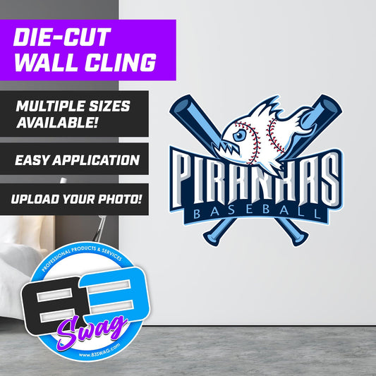 Piranhas Baseball Custom Die-Cut Wall Cling - 83Swag