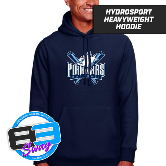 Piranhas Baseball - HydroSport Heavyweight Pullover Hooded Sweatshirt - 83Swag