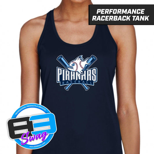 Piranhas Baseball - Women's Zone Performance Racerback Tank - 83Swag