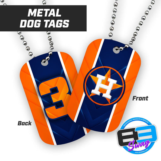 Prosper Astros - Double Sided Dog Tags - Includes Chain - 83Swag