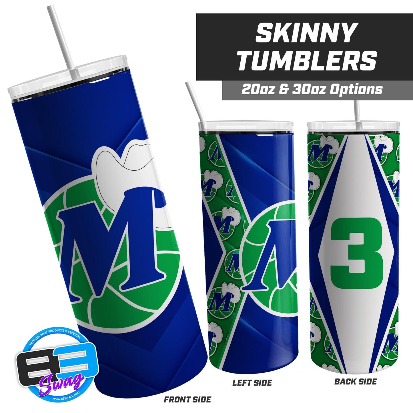 Prosper Mavz Basketball - 20oz & 30oz Skinny Tumbler - 83Swag