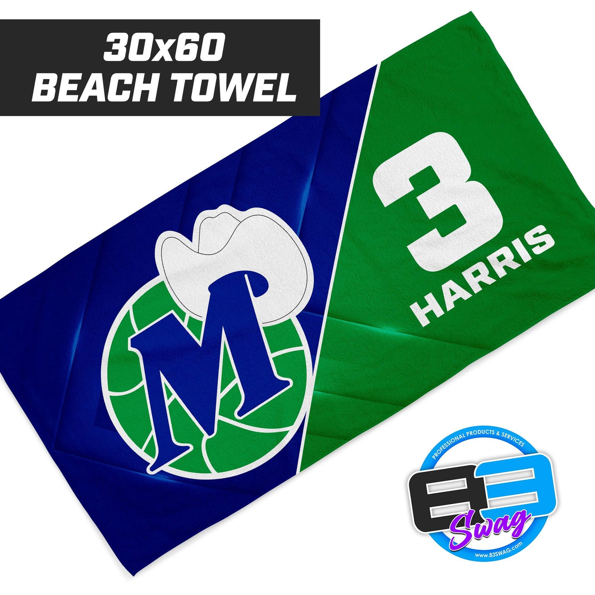 Prosper Mavz Basketball - 30"x60" Beach Towel - 83Swag