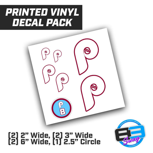 Prosper Phillies Baseball - Logo Vinyl Decal Pack - 83Swag