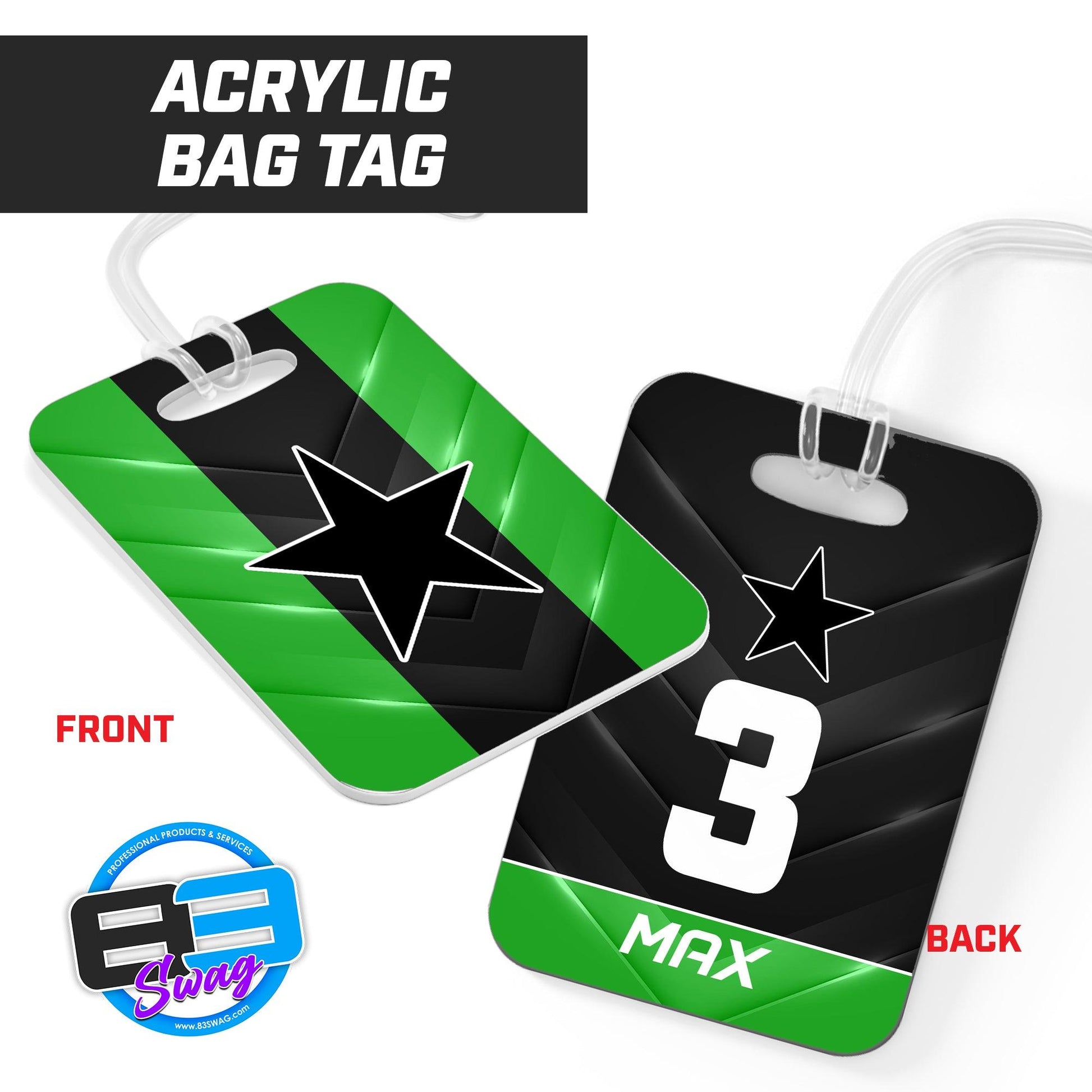 Prosper Stars - Hard Acrylic Bag Tag - 83Swag