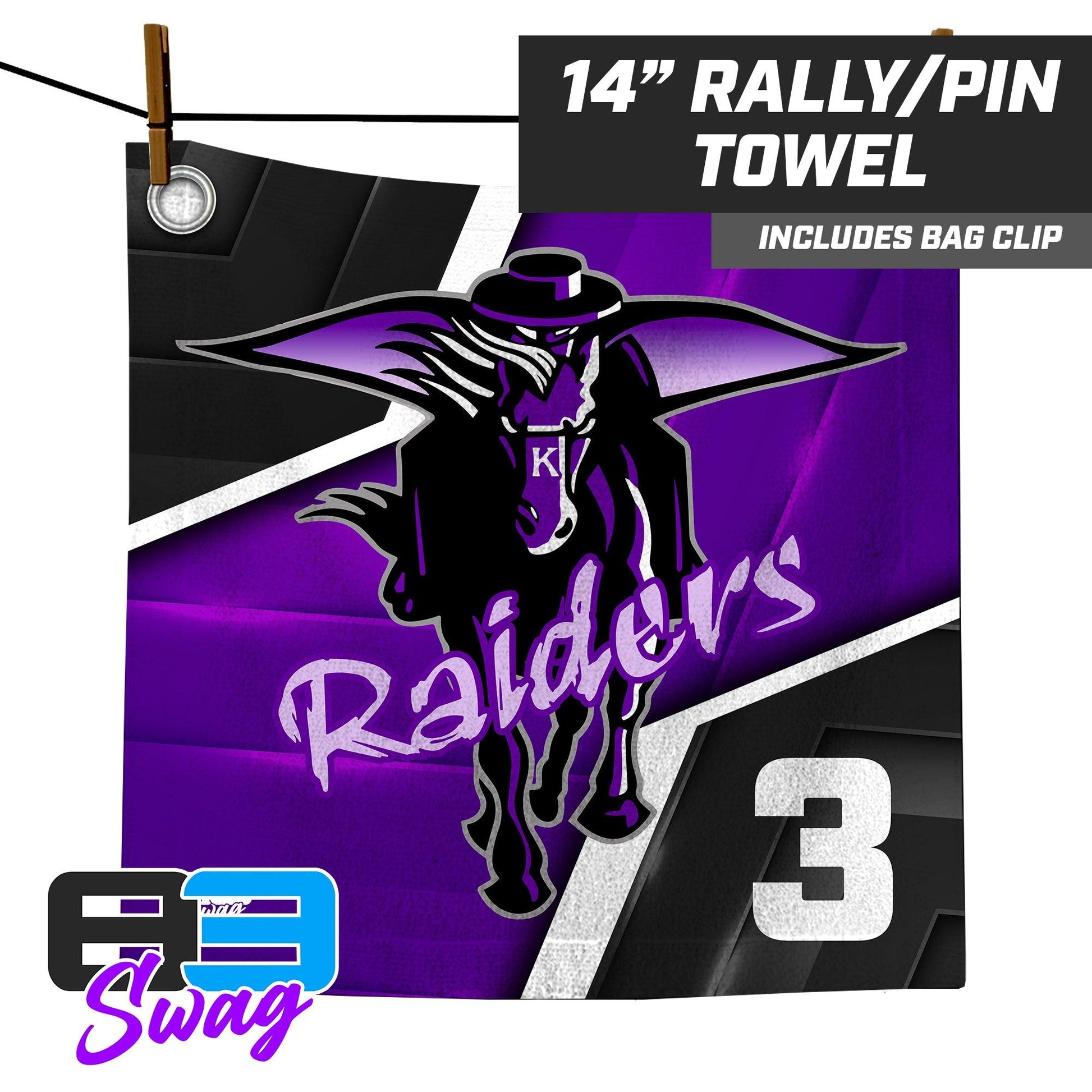 Raiders Soccer - 14"x14" Rally Towel - 83Swag