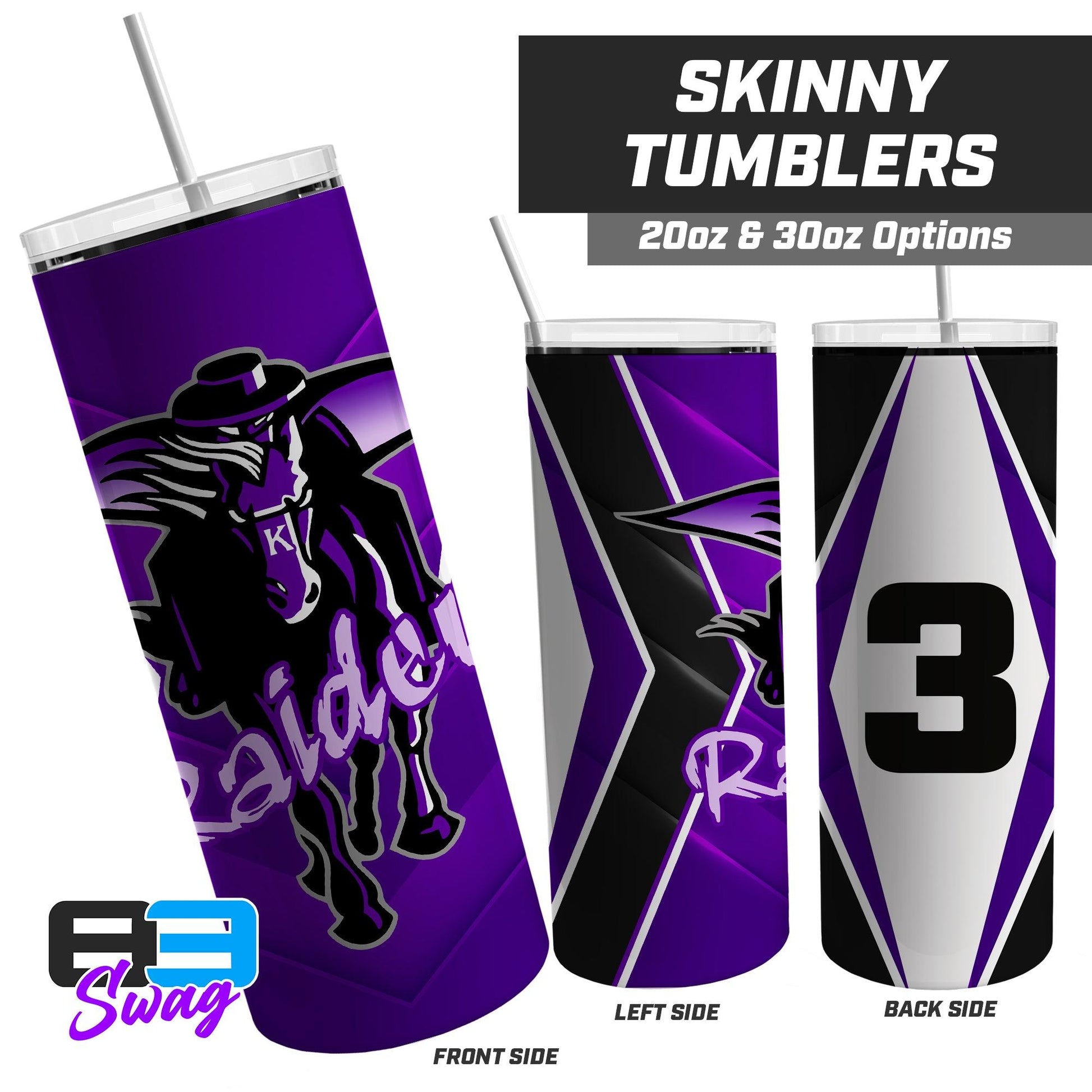 Raiders Soccer - 20oz & 30oz Skinny Tumbler - 83Swag