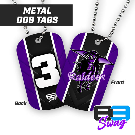 Raiders Soccer - Double Sided Dog Tags - Includes Chain - 83Swag
