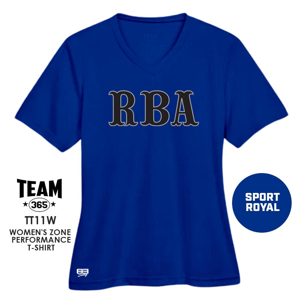 RBA Baseball 2024 Edition - Cool & Dry Performance Women's Shirt - MULTIPLE COLORS AVAILABLE - 83Swag