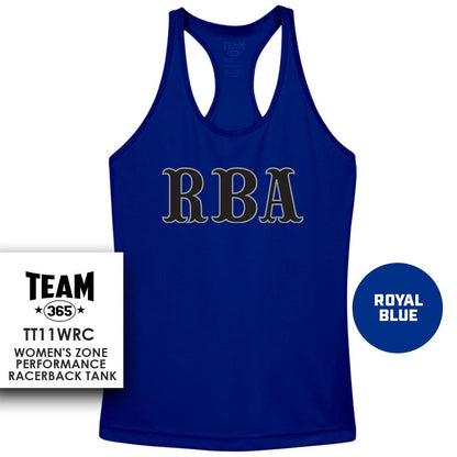 RBA Baseball 2024 Edition - Performance Women’s Racerback T - MULTIPLE COLORS AVAILABLE - 83Swag