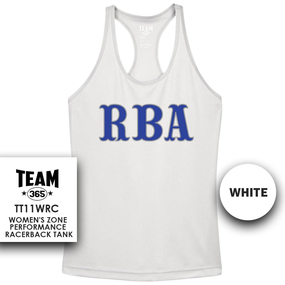 RBA Baseball 2024 Edition - Performance Women’s Racerback T - MULTIPLE COLORS AVAILABLE - 83Swag