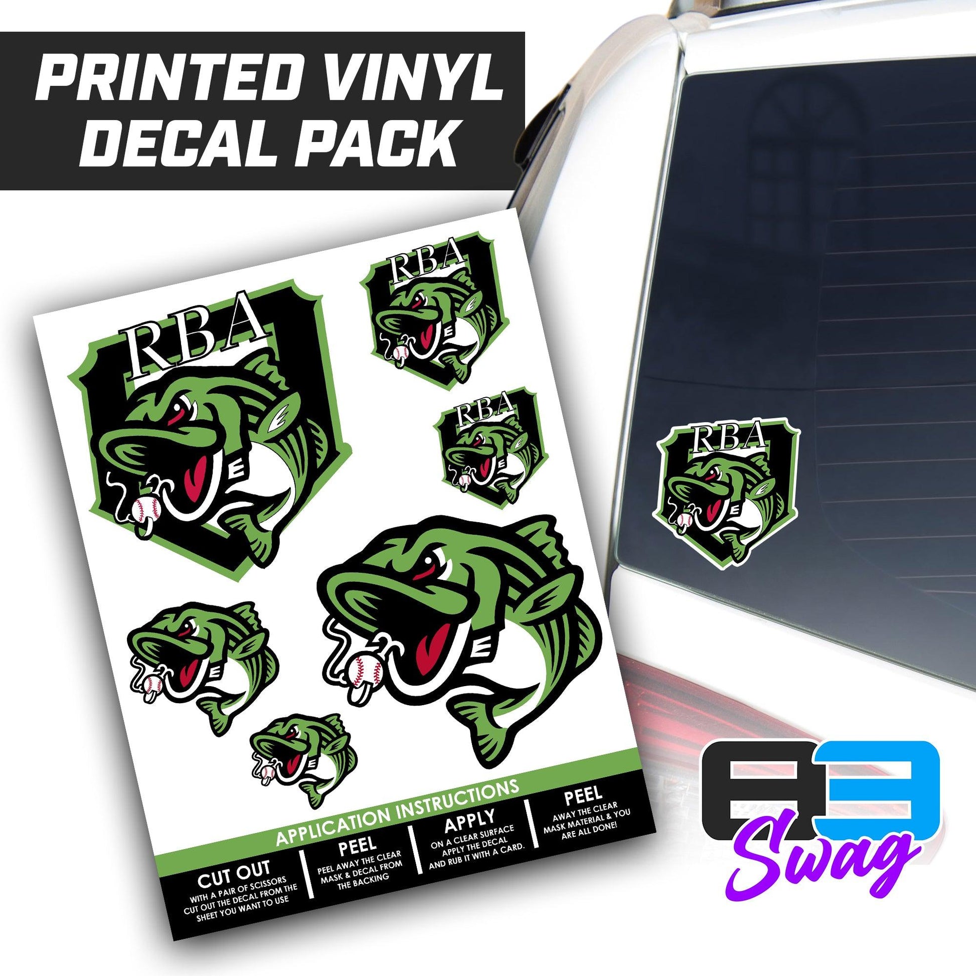 RBA Stripers Baseball 2024 Edition - Logo Decal Pack Sheet - 83Swag