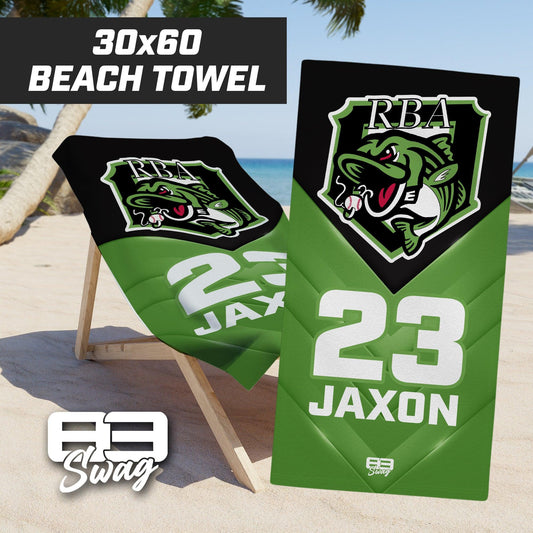 RBA Stripers Baseball - 30"x60" Beach Towel - 83Swag