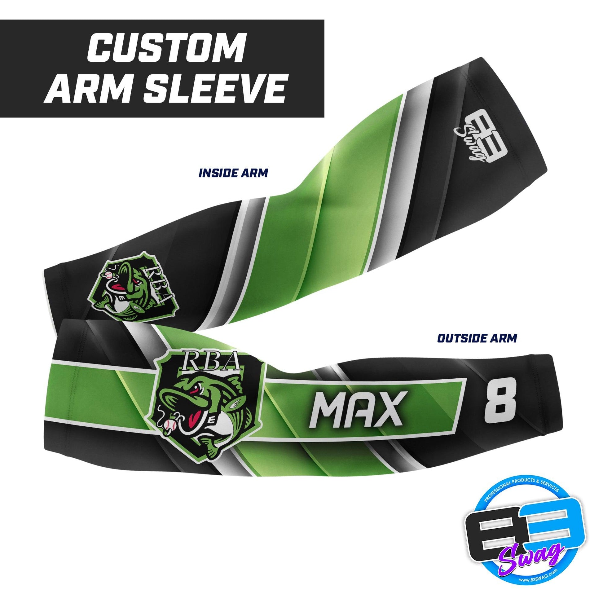 RBA Stripers Baseball - Arm Sleeves - 83Swag