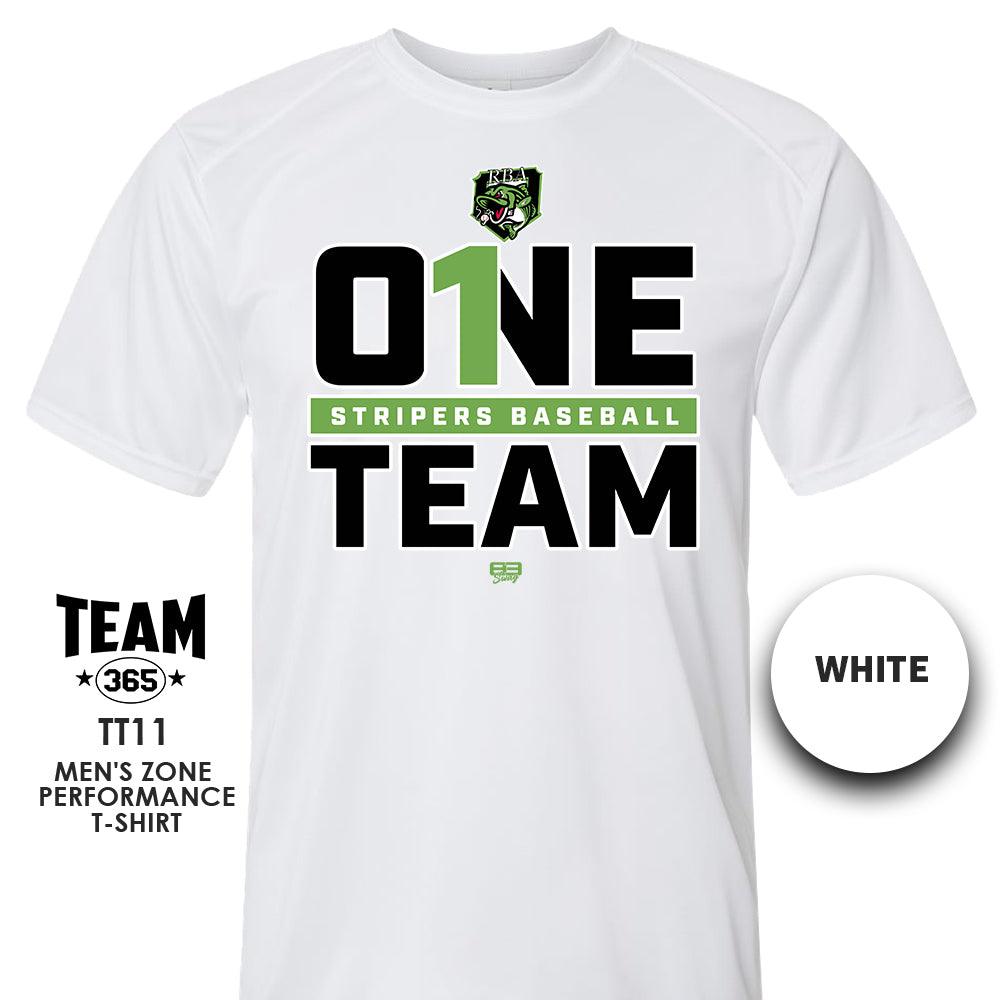 RBA Stripers Baseball - ONE TEAM - Crew - Performance T-Shirt - 83Swag