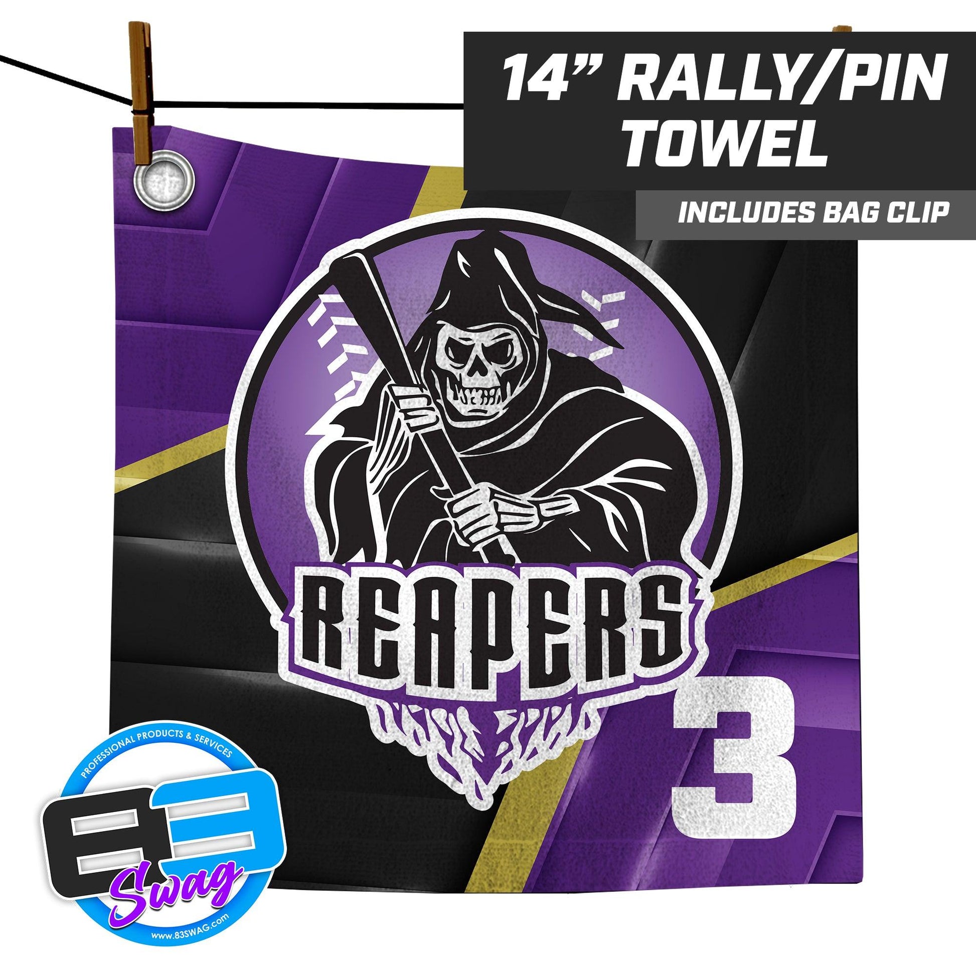 Reapers Softball - 14"x14" Rally Towel - 83Swag