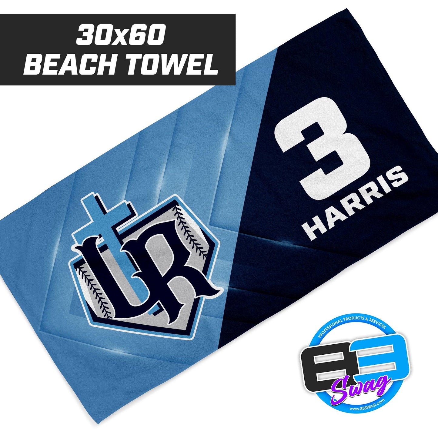 Reign Baseball - 30"x60" Beach Towel - 83Swag